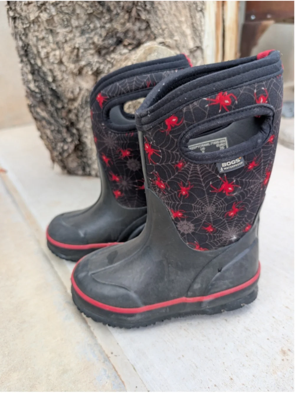 Bogs Kids Classic High Spiders II Solid Waterproof Insulated Boots Sz US 9 EU 25